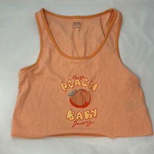 Peach crop top size small